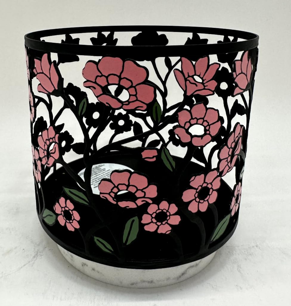 Bath & Body Works 3 Wick Candle Holder Sleeve Flowerbed