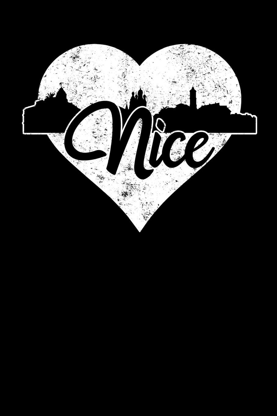 Nice: 6x9 college lined notebook to write in with skyline of Nice, France