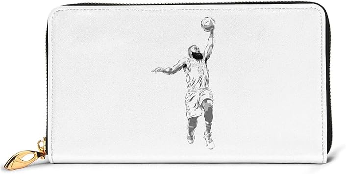 Amazon 長財布 スマホ財布 ジェームズ ハーデン ロングウォレット 財布 札入れ 本革ウォレットおしゃれ 小銭入れ プリント 持ち財布 Icカード収納 ハンドル付き スマホウォレット 小銭入 ラウンドファスナー カード収納 二つ折り財布 ファスナー メンズ レディース携帯