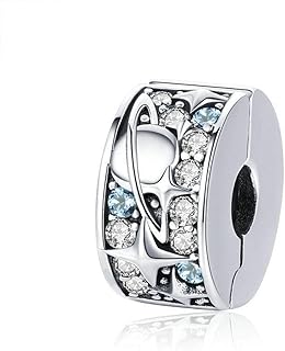Stopper Charm 925 Sterling Silver Clip Charm Love Charm Earth Charm Anniversary Charm for Pandora Charm Bracelet