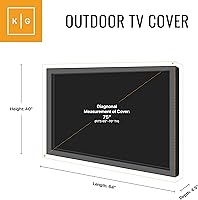 Vista 2 de KHOMO GEAR Funda de TV para exteriores, color marrón, protector universal resistente a la intemperie para TV de 65 a 70 pulgadas, se adapta a