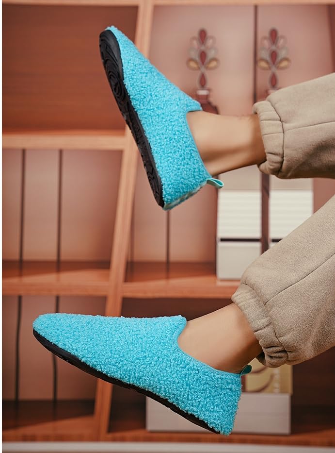 Women’s Plush Closed Toe Slippers Indoor House Shoes with Soft Lining and Anti-Slip Sole3