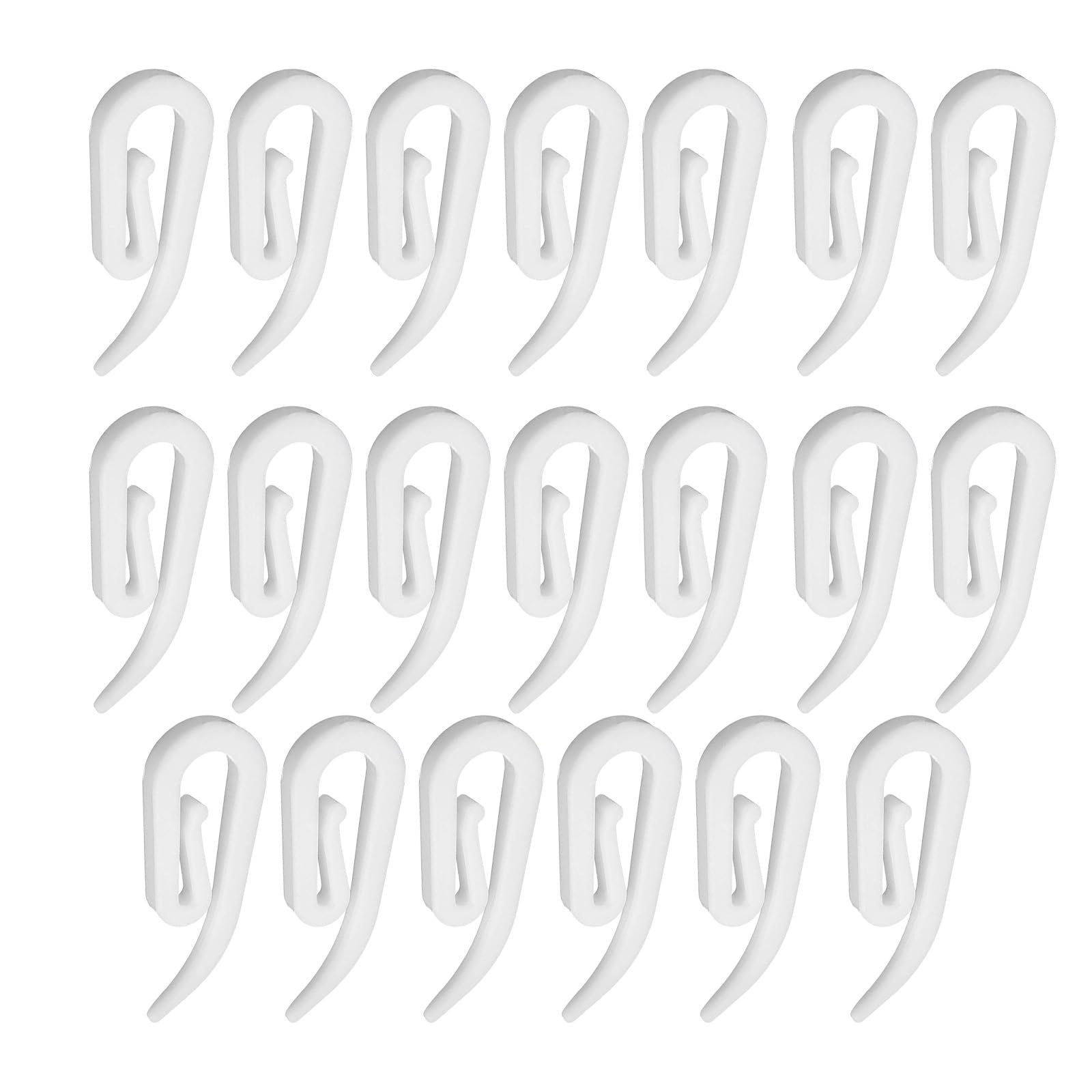 Qusinfc Simple Curtain Hook PVC Design Fit Most Rods Ideal for Home Use Easy Change Curtain Fasteners