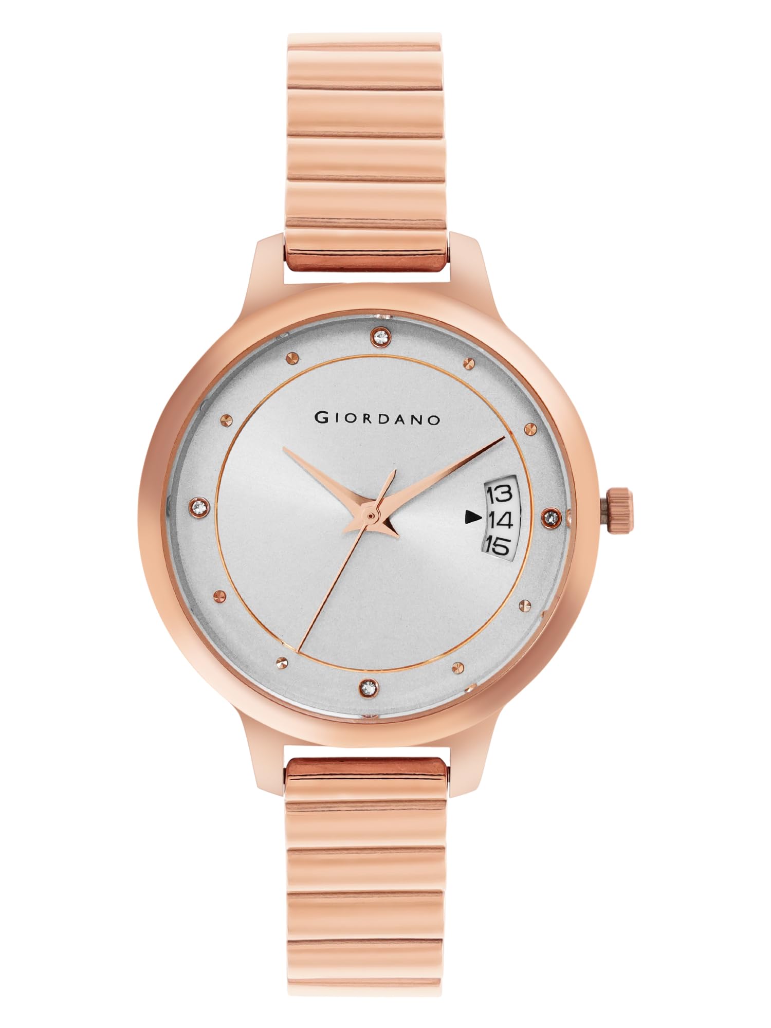 Giordano Analog Stylish Watch for Women Water Resistant Fashion Watch Round Shape with 3 Hand Mechanism Wrist Watch for Girls & Ladies to Compliment Your Look/Ideal Gift for Female - GD4206 (B0CFVTS6ZM) Amazon Price History, Amazon Price Tracker