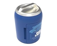 Bud Light branded can shaped 6 can mini personal fridge cooler-W: 10.20" x L: 10.20" X H: 14.53 (Navy)