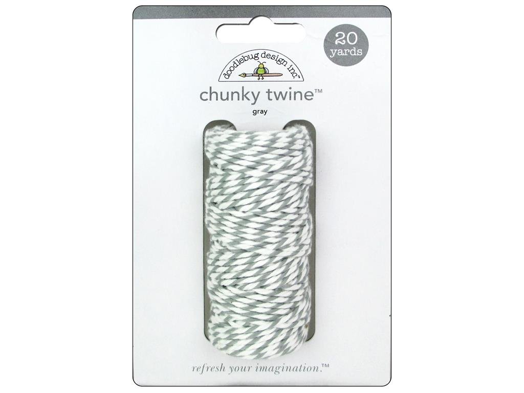 Doodlebug Twine Chunky Grey, Gray