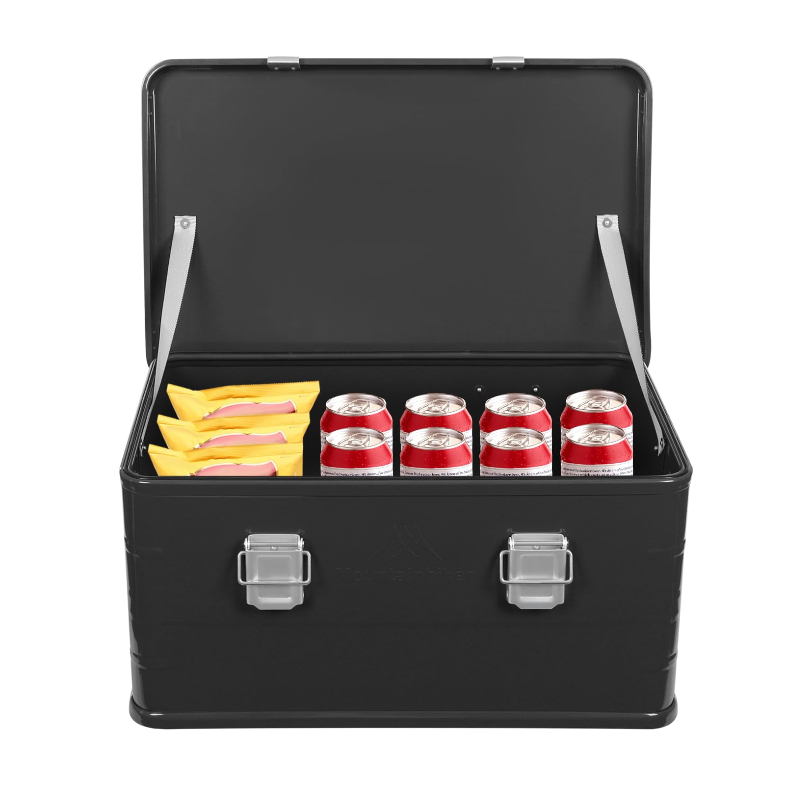 Caja de camping de 50 l, caja de almacenamiento plegable para coche, organizador con tapa para camping al aire libre