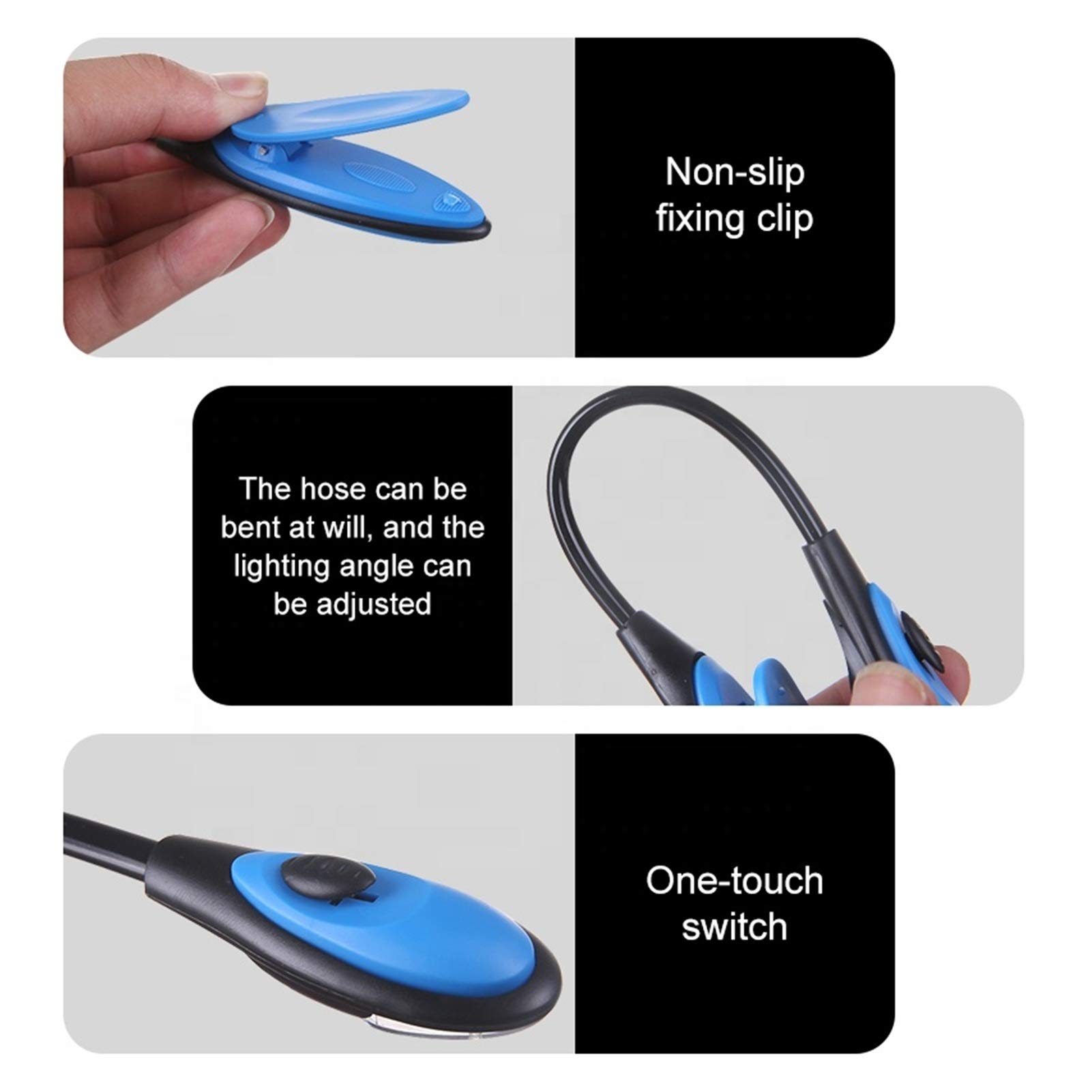 Torcia LED Mini A Clip 3 Occhi Super Luminosa - Ricaricabile, Magnetica, Waterproof