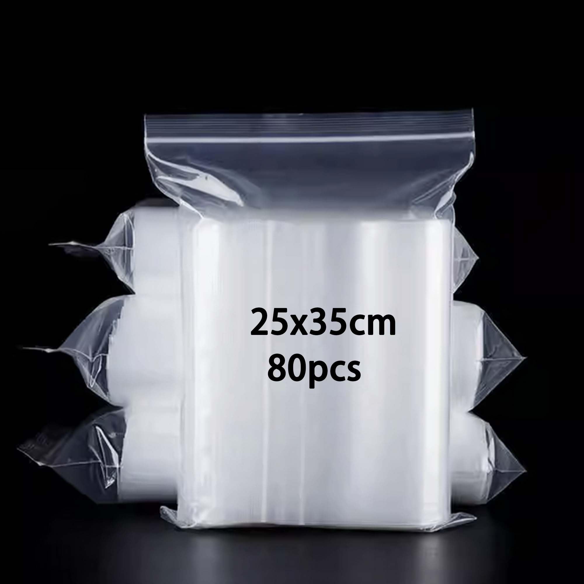 Newlng Transparent 80Piece Resealable Plastic Bags 25Cm * 35Cm A4 Sealable Plastic Bags Clear Large Grip Seal Bag Suitable For Books Clothes Hats Scarves Shoes Travel Office Storage Sorting