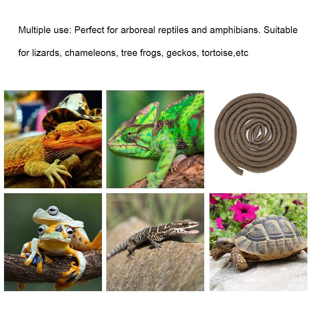 Rama de escalada de reptiles artificiales Flexible Jungle Rattan Jungle Climber Vines Long Vine Habitat Decor con ventosas 9.84ft(L)