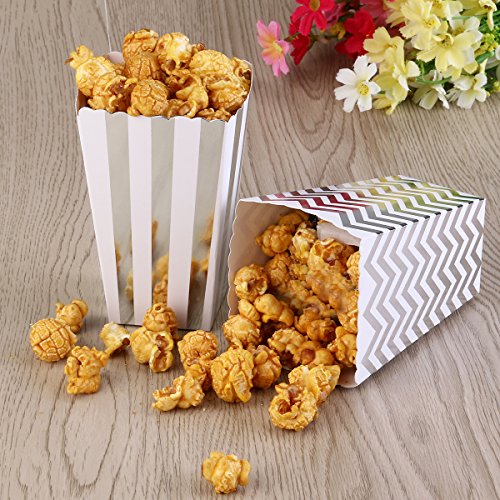 Nuolux Popcorn Boxes Cardboard Candy Container 50Pcs Silver Color #TOP5