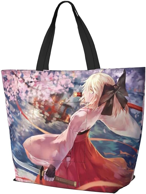 Anime Girl3 LargeCapacity Travel Bag Folding Shoulder Bag, Simple