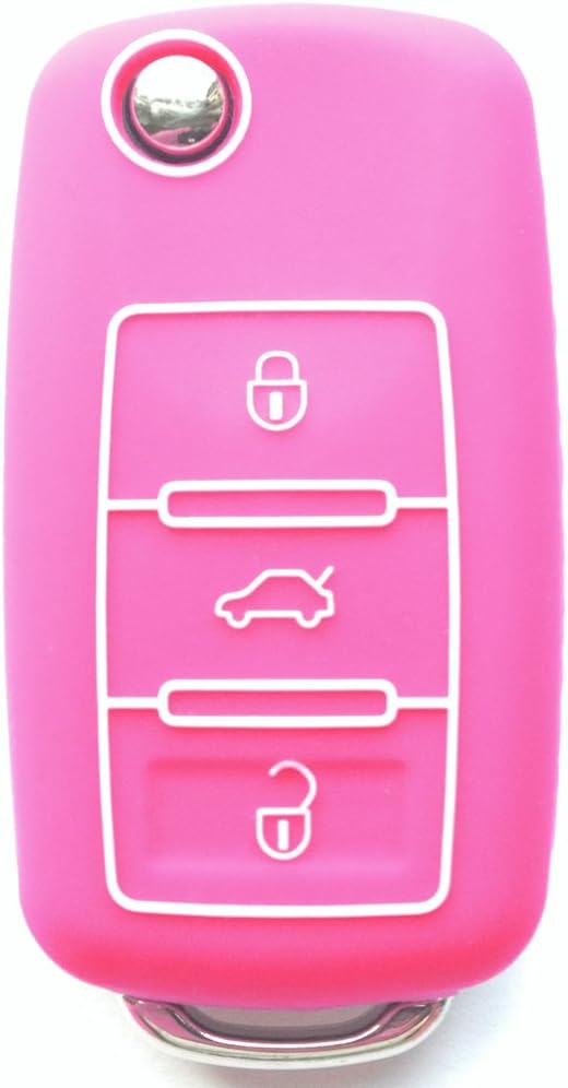 Fuchsia Outlined Remote Silicone Cover for VW Volkswagen by First Midwest
