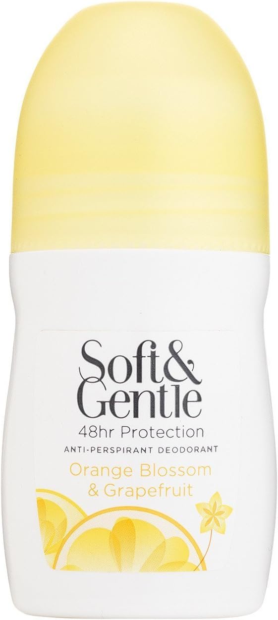Soft and Gentle Orange Blossom and Grapefruit Roll-On Anti-Perspirant Deodorant 50 ml - Pack of 6