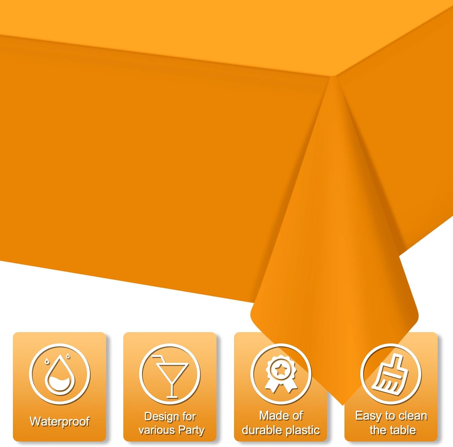 12 Pcs Construction Party Tablecloth,Plastic Black Yellow Orange Tablecloth Disposable Rectangle Table Covers for Boy Construction Birthday Excavator Theme Party Supplies And Decorations,108*54inch