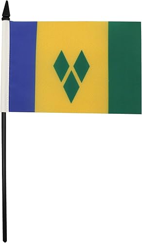 Miniatura 276 de Bandera de mesa Colombia 5'' x 8'' - Bandera de escritorio colombiana 8.3 x 5.5 in - Barra y base de plástico negro - AZ FLAG