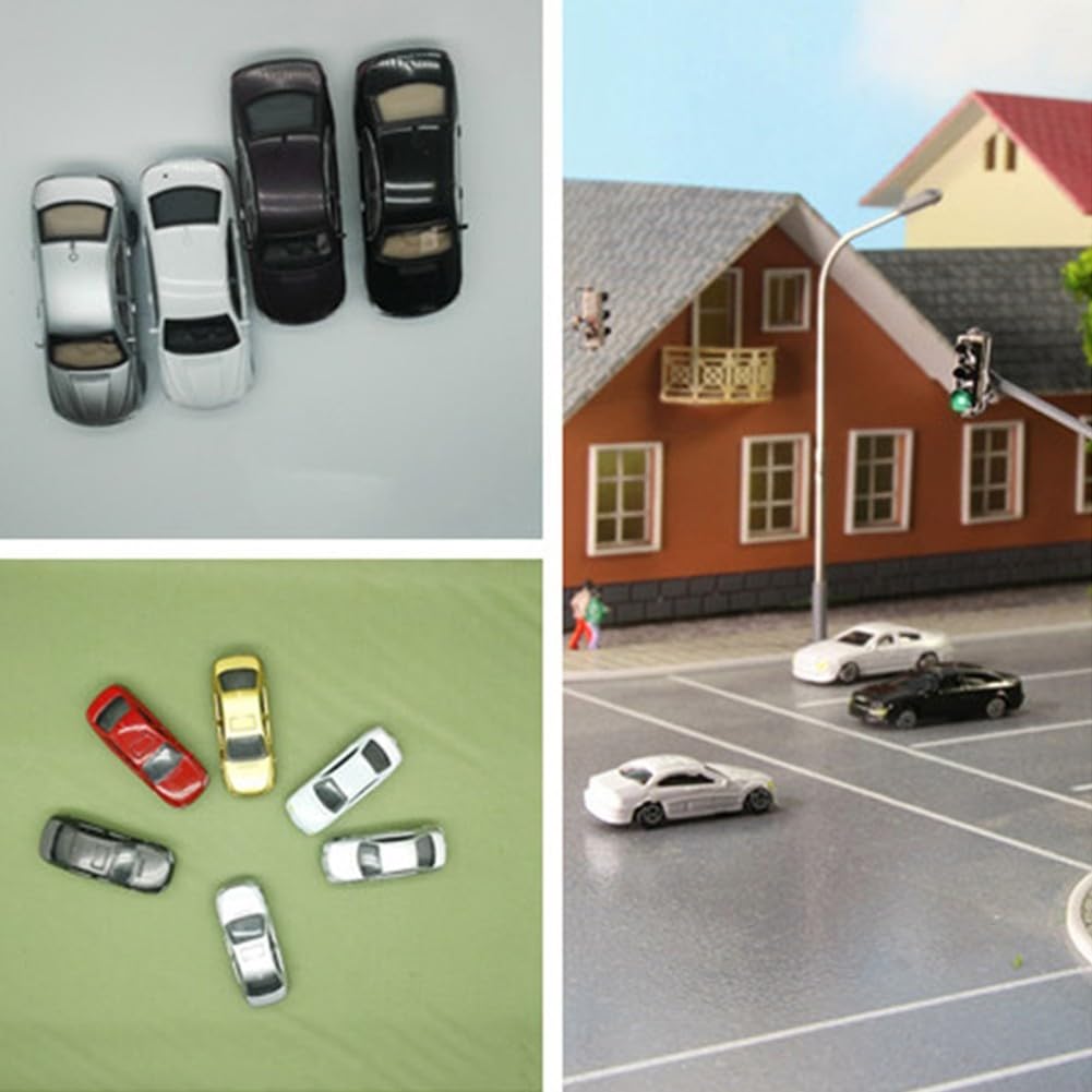 HO N Scale Lot de 50 modèles de voitures scéniques parfaits pour les trains et les projets d'étudiants