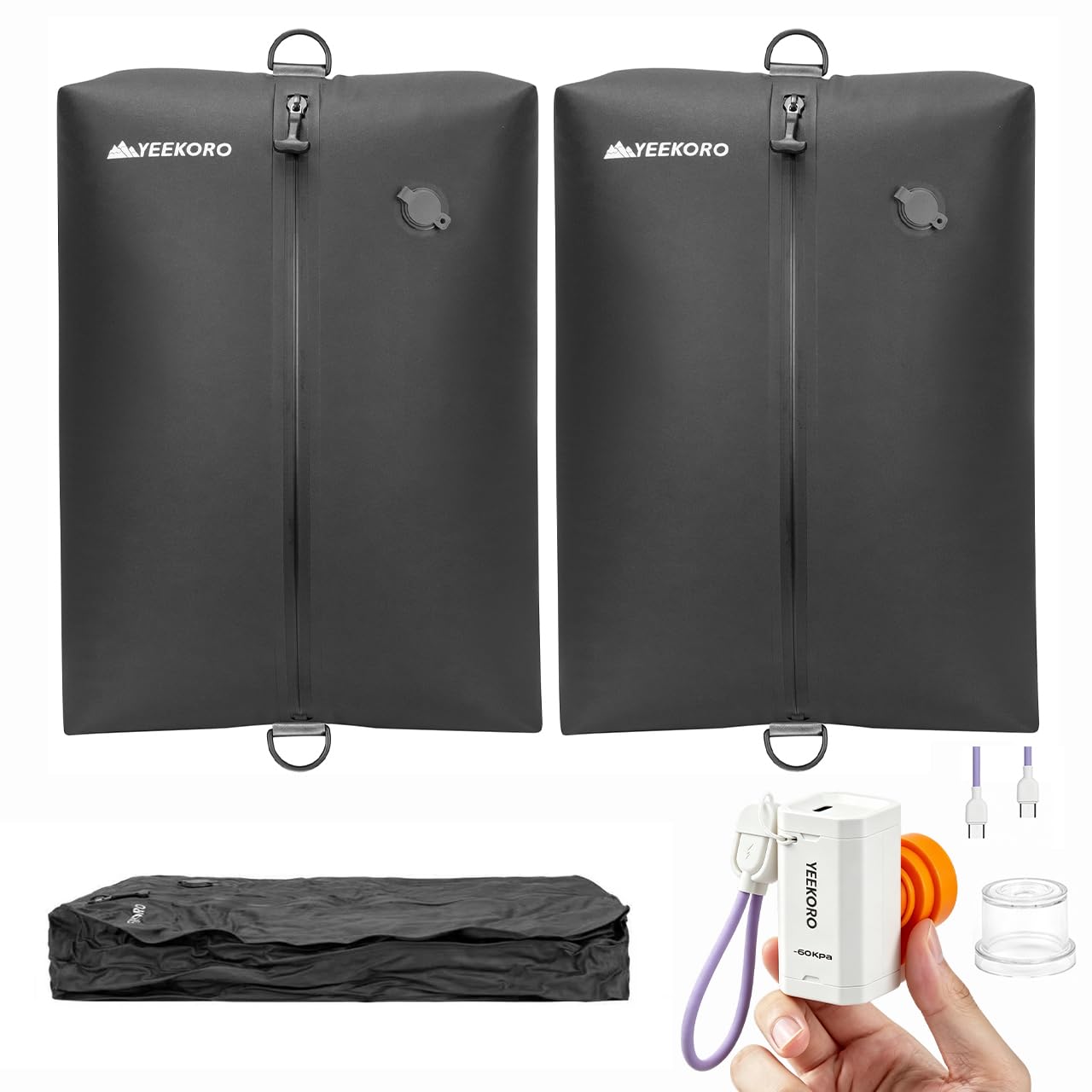 Bolsas de vacío para viajes con protección impermeable IPX8 para ahorrar espacio