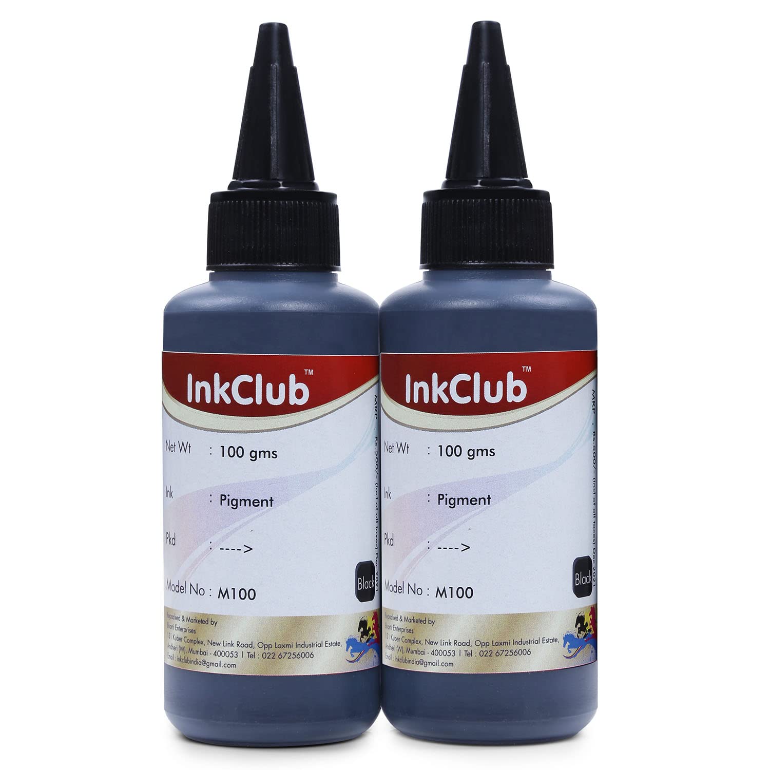 Inkclub Compatible Refill Ink Bottle for Epson M100/M105/M200/M205/L605/L655 Printer- Set of 2 x 100ml Bottles(Pigmented) (B017DES2KU) Amazon Price History, Amazon Price Tracker