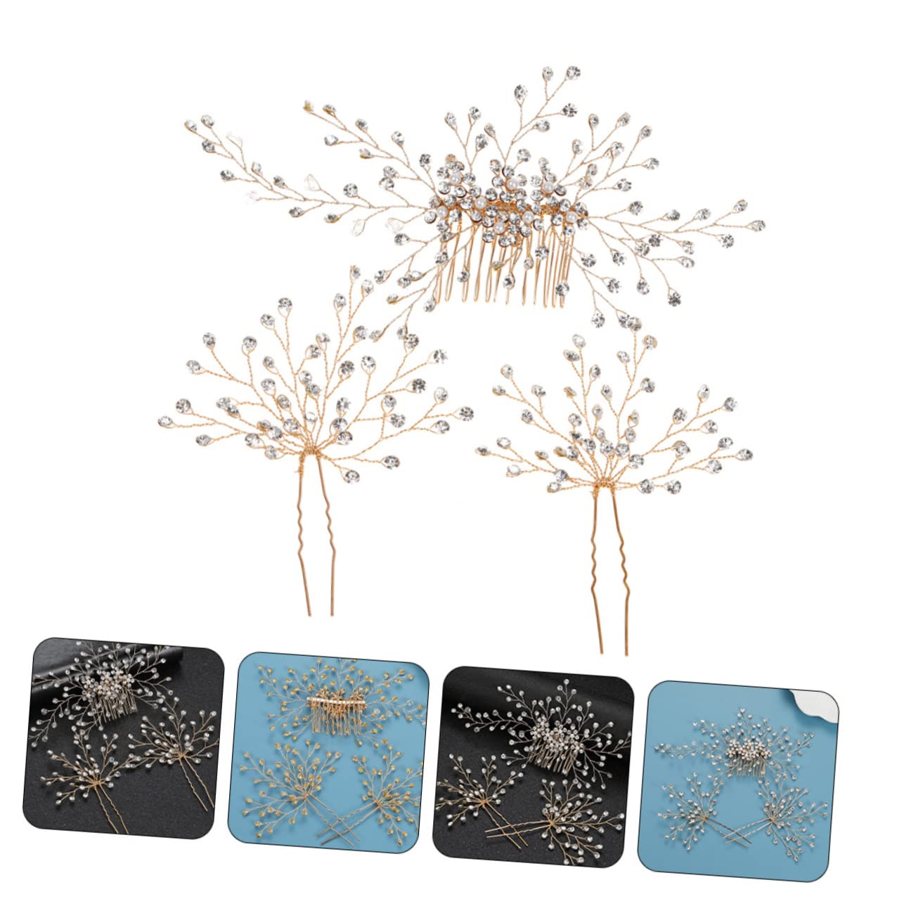 FRCOLOR 5 Set Di Pettini Per Da Sposa Romantici Perni Per Da Sposa Accessori Per Ornamenti Eleganti