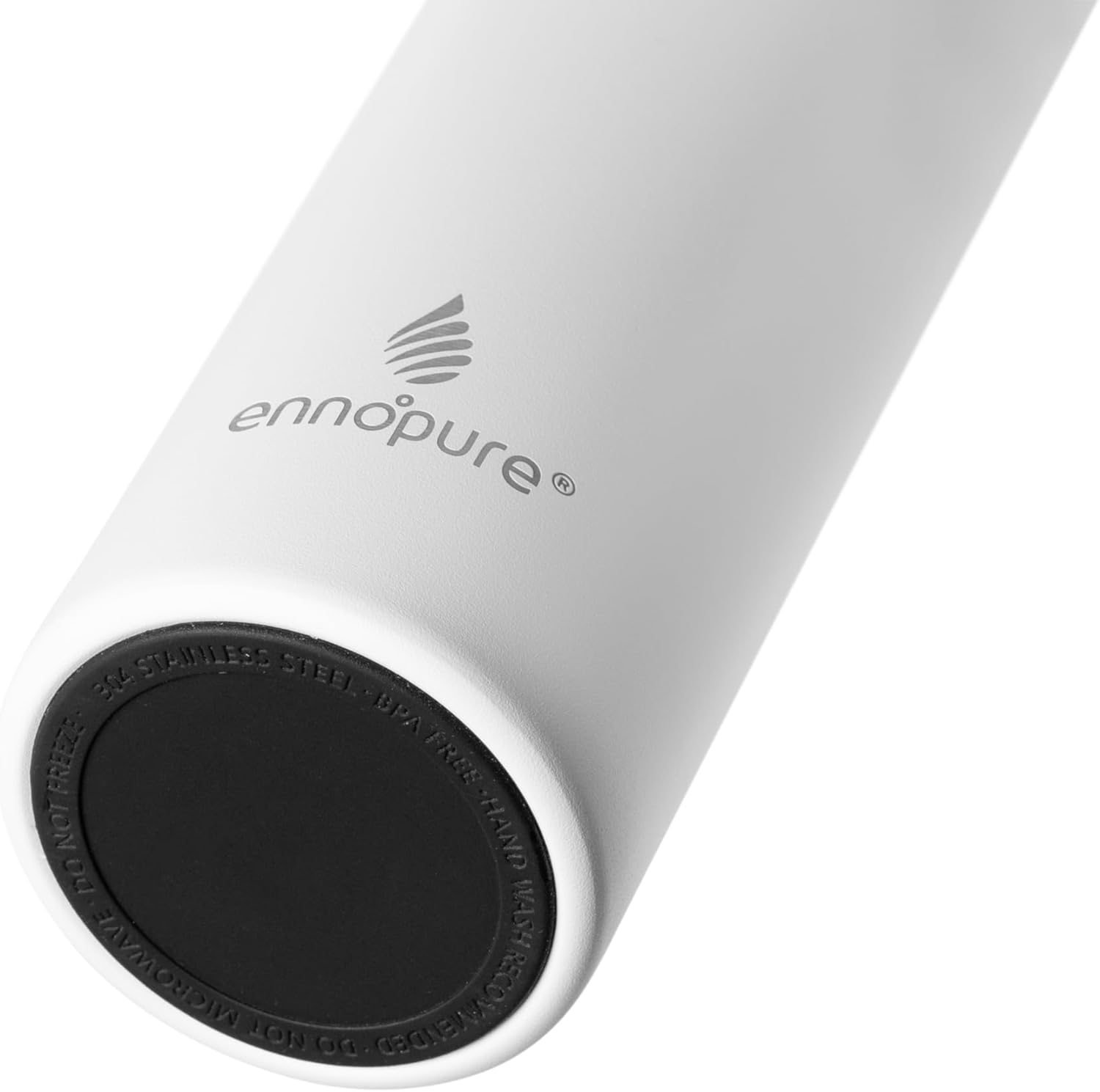 Stainless Steel Filtering Water Bottle with Straw | Reusable, Ceramic Coating, Double Insulation, BPA Free | Filter Lasts 3 months or 50 gal | Sustainable Using Coffee Grounds (Cream White, 20oz)