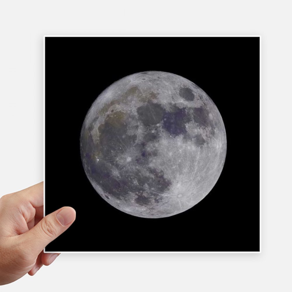 Sticker lune nuit pour personnaliser votre valise et moto grand format carré 4 pièces