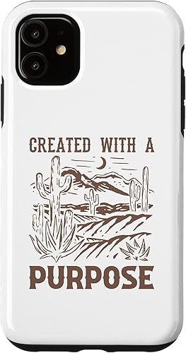 iPhone 11 creado con un propósito Christian Cactus Desert Boho Western Case