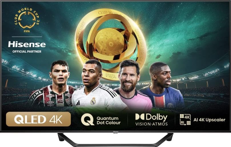 Hisense 55A79NQ - Smart TV, 55 Zoll, 4K, DVB-T2, HEVC(H.265), Schwarz