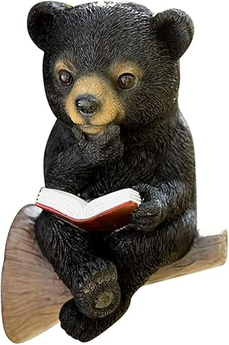 Miniatura 7 de BESPORTBLE Luz solar de oso para exteriores, luces de decoración al aire libre, luz para patio exterior, estatua solar de oso, estatua de