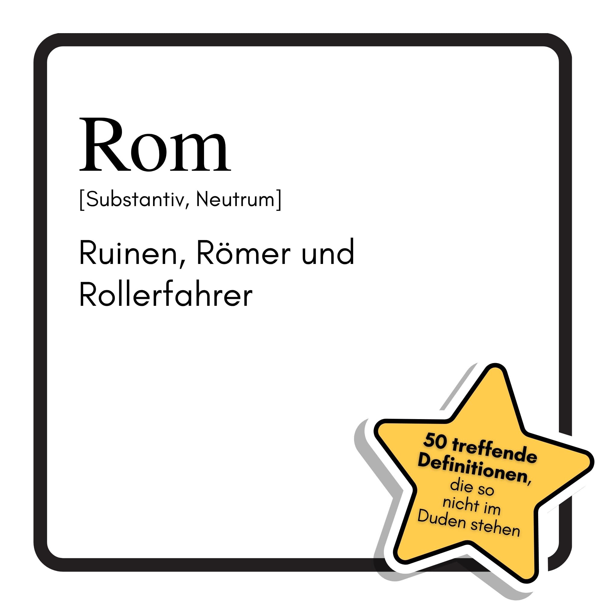 Rom: Ruinen, Römer und Rollerfahrer. Das lustige Geschenkbuch für Mann, Frau, Kollege, Freund zu Geburtstag, Weihnachten