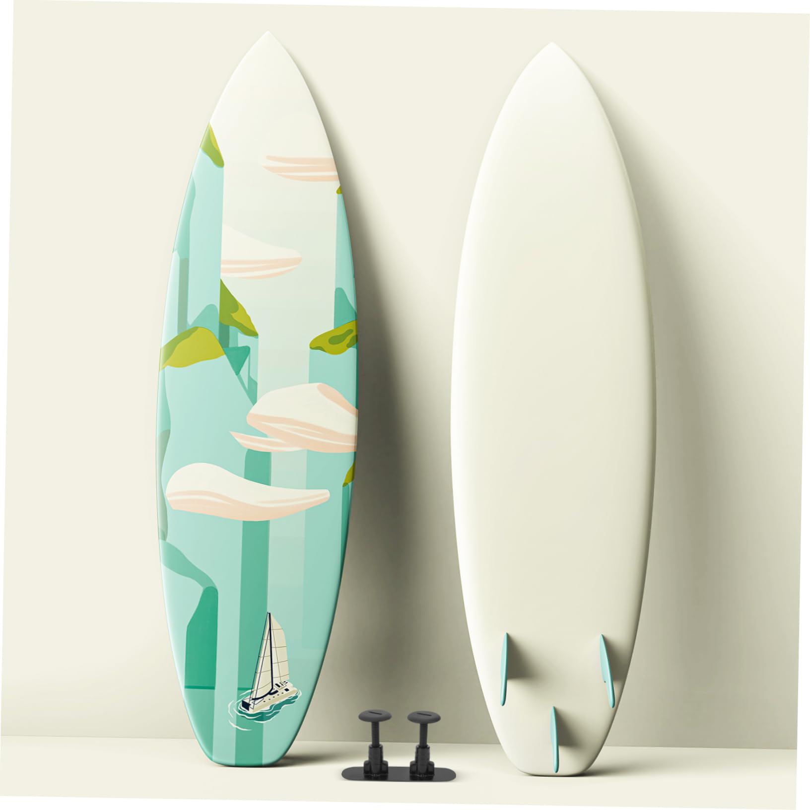 Set di Viti Nere in Mylon per Tavola da Paddle, Accessori per Surf con Chiave in Plastica, Kit Completo per Fissaggio Base e Timone, per Sport Acquatici