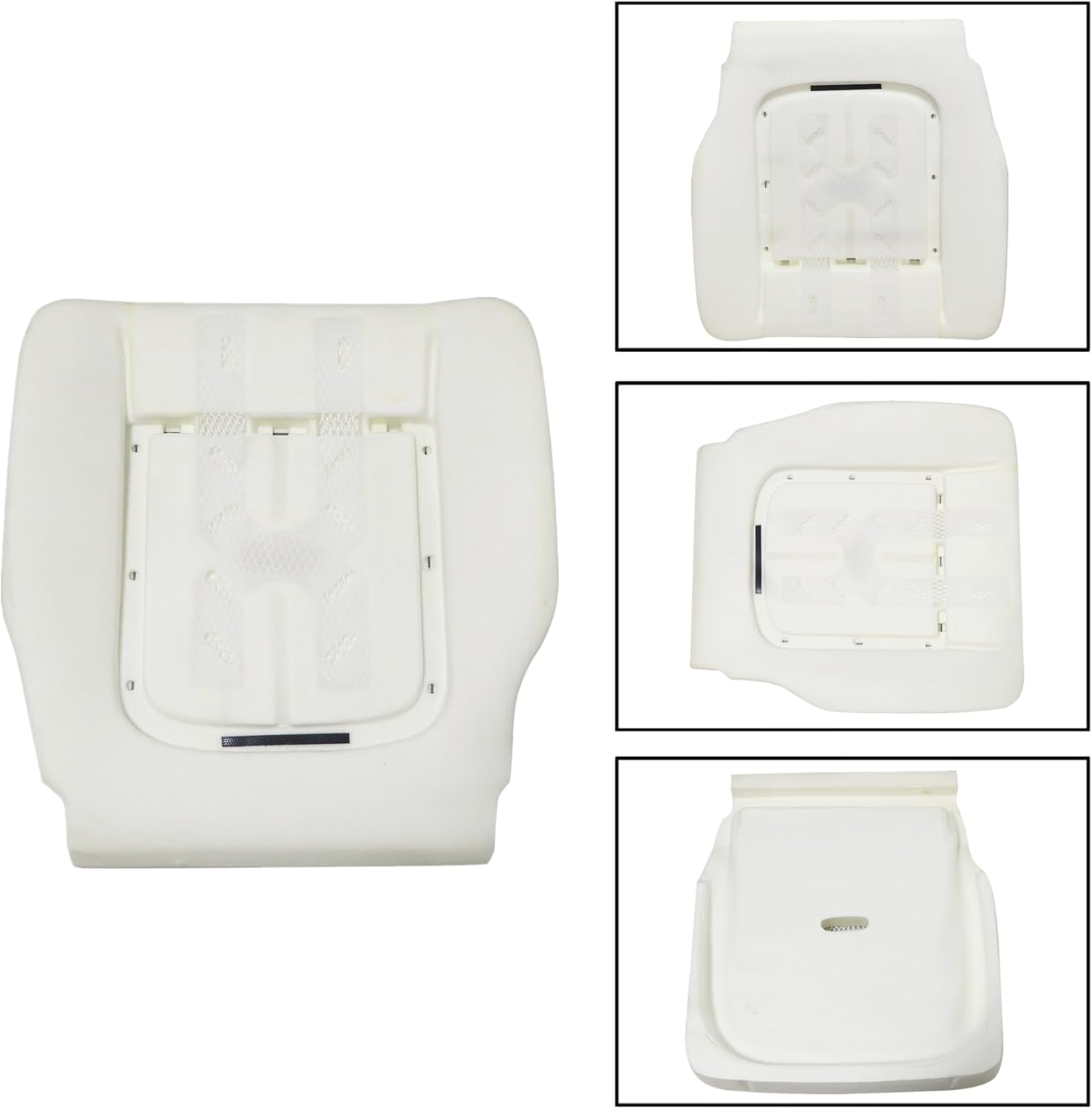 FZJDSD Steel Gray Driver Side Bottom Cloth Replacement Seat Cover & Seat Foam Cushion Compatible with Ford F250 F350 F450 F550 XLT 2011 2012 2013 2014 2015 2016