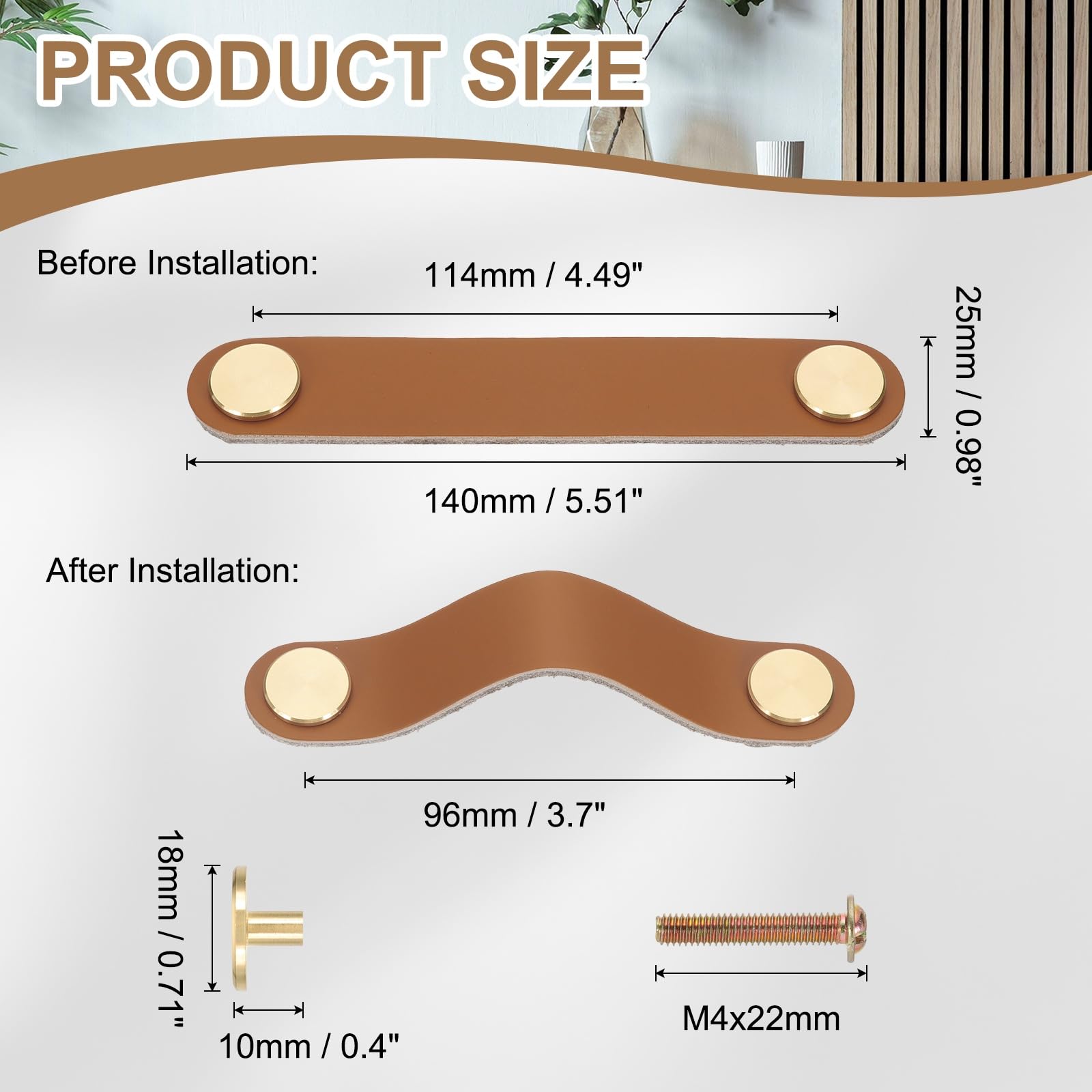 PATIKIL Leather Drawer Pulls - Image 2