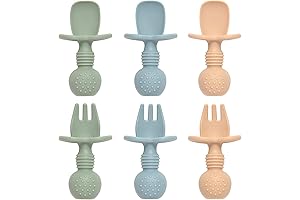 6-Pack Silicone Utensil Set for Baby's First Feeding Stage