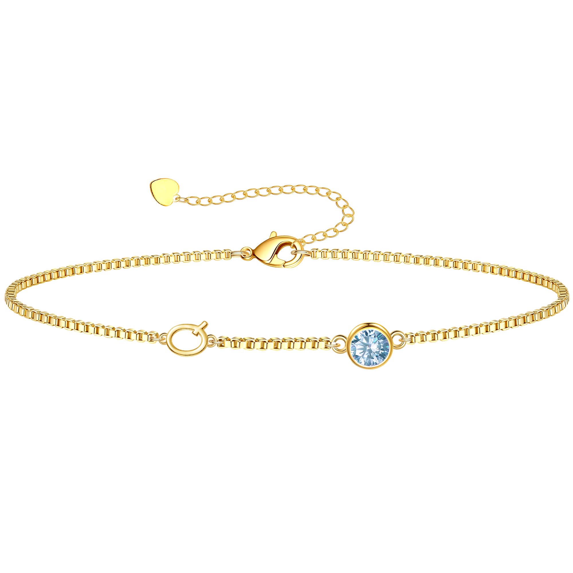 Birthstone Bracelets for Women, Initial Bracelet Teen Stocking Stuffers Birthday Gifts for Teen Girls Initial Bracelet Trendy Letter A-Z Dainty Bracelet 21st 30th Mom Birthday Gift Birthstone Jewelry