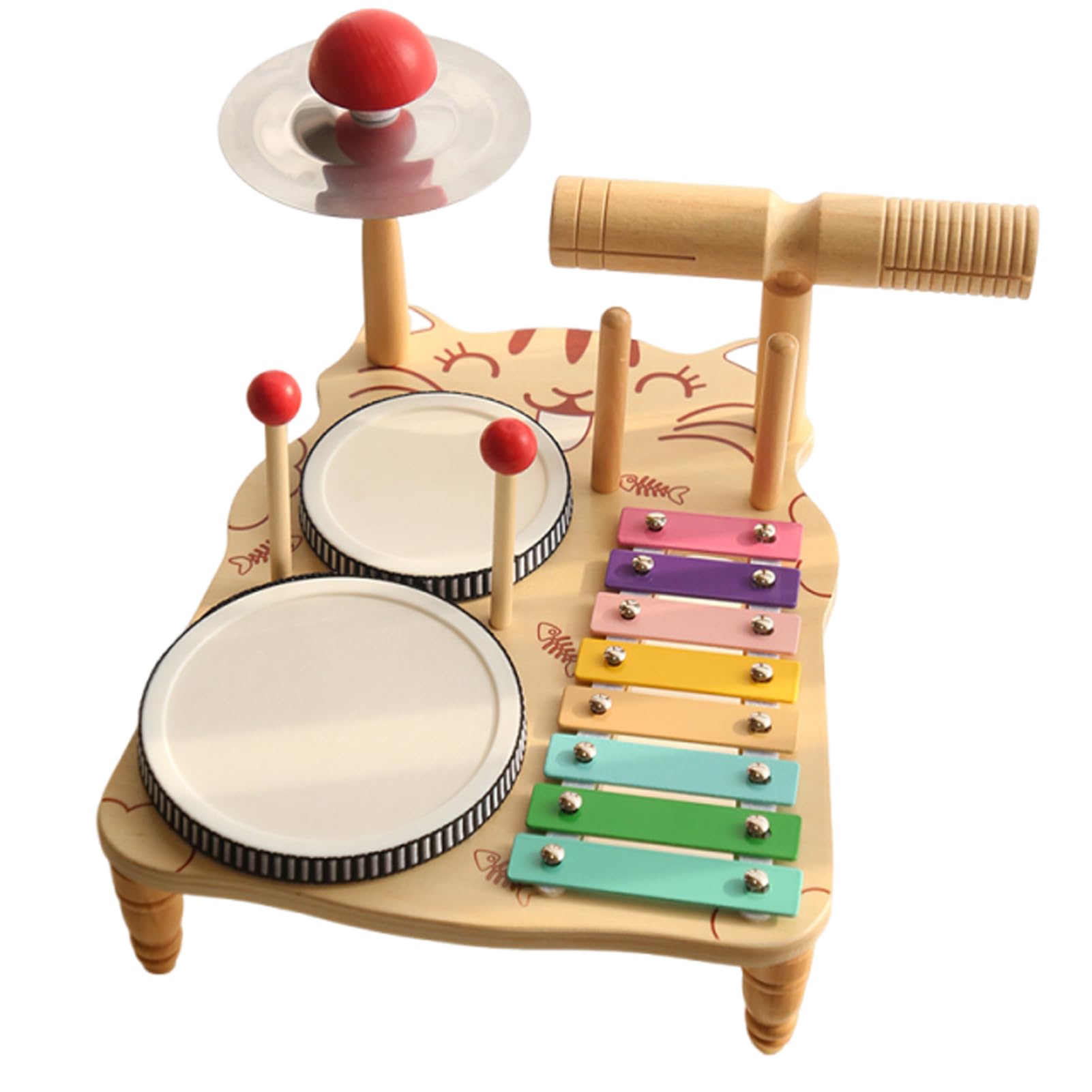 Lascia che il bambino scopra la gioia della musica con strumento musicale per l'educazione della prima infanzia progettato per i più piccoli.