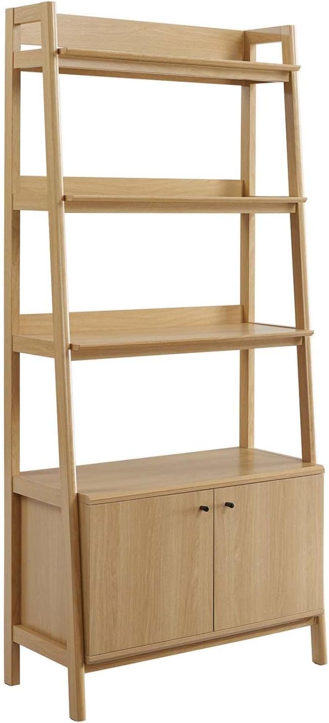 Amazon.com: Modway 33" Bookshelf Display Case in Oak : Home & Kitchen