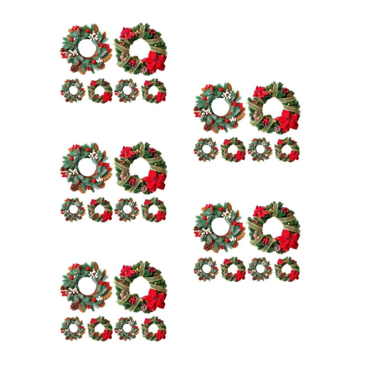 TOYANDONA 30 Stück Weihnachtsfensteraufkleber Kranz aus Pvc Statisch