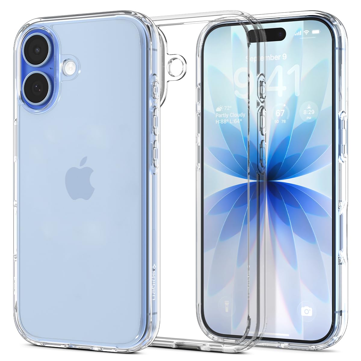 Spigen iPhone 17 Hülle [Spigen Signature] [Anti Vergilbung] Ultra Hybrid Case Handyhülle Transparent Schutzhülle Slim Dünn –Crystal Clear