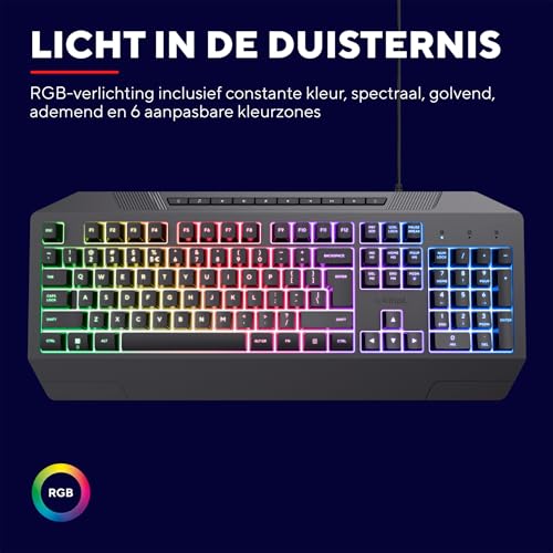 Clavier US Trust GXT836 EVOCX périphérique gaming USB PC portable