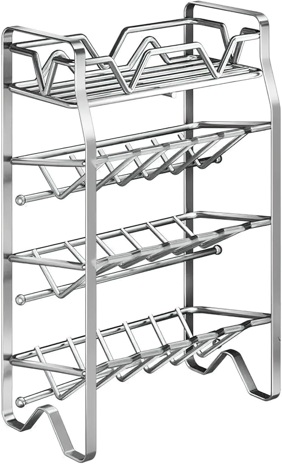 Stainless Steel Seasoning Rack, Multi-Layer Corner Storage for Oil, Salt, Sauce, Vinegar, Kitchen Countertop Organizer (3)