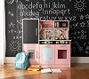 Leomark Children's Wooden Kitchen Memo Pink Play Kitchen with Gold Accessories Wooden Kitchen for Children Toy Kitchen with Accessories Kitchen Set Height 80.6 cm Gift for Girls Boys