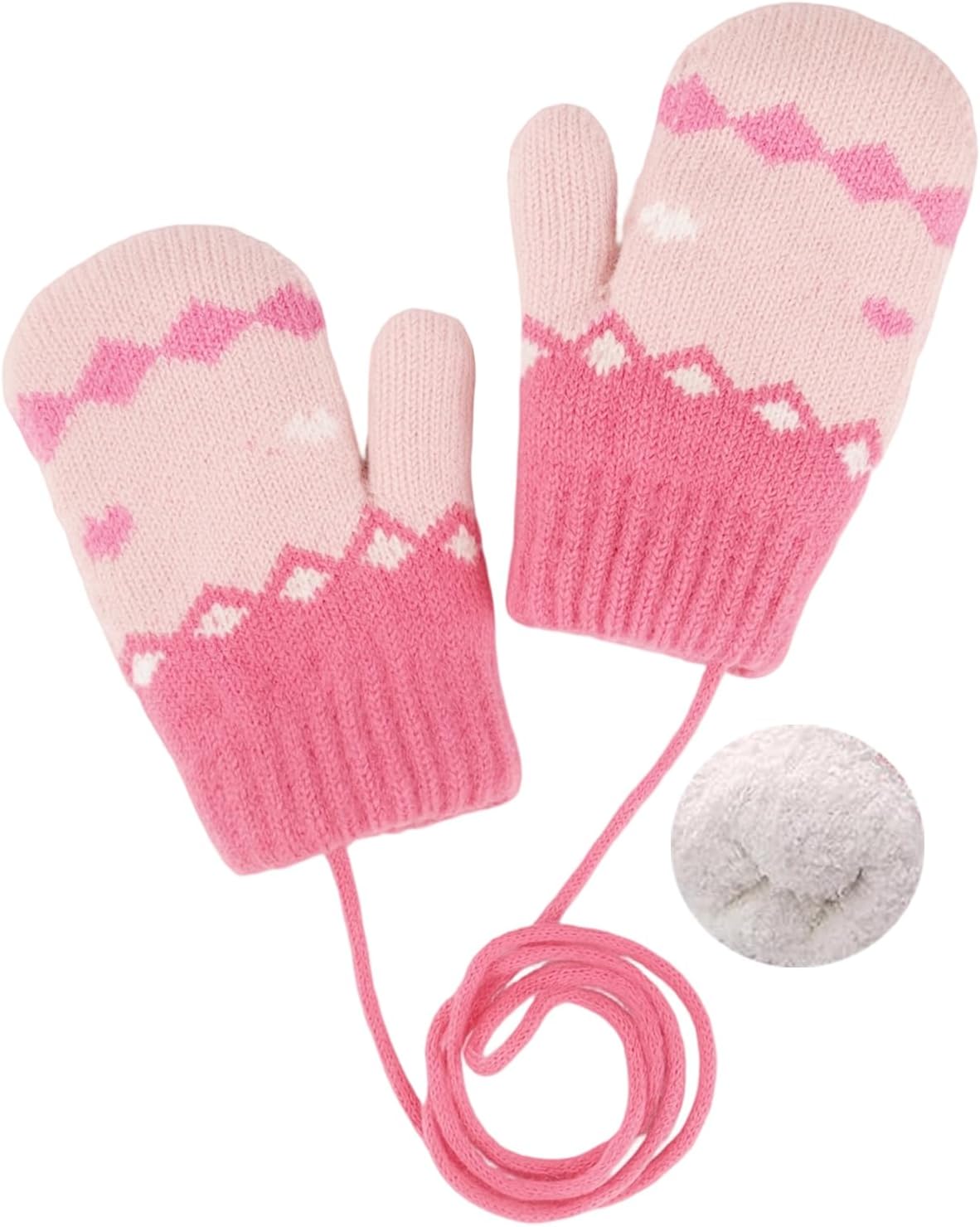 Warm Fleece Lined Toddler Mittens for Snow Play | Winter Gloves for Boys & Girls Ages 3-5 Years