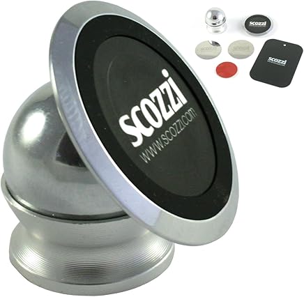 Soporte M?vil Coche scozzi 360? Para [Samsung Galaxy S10 S9 S8 S7 S6 S5 S5 S4 S3 S2 A3 A5 J7 J5 J3 J1 Xcover + mini edge plus] Salpicadero Magn?tico Magneto cromo (am4)