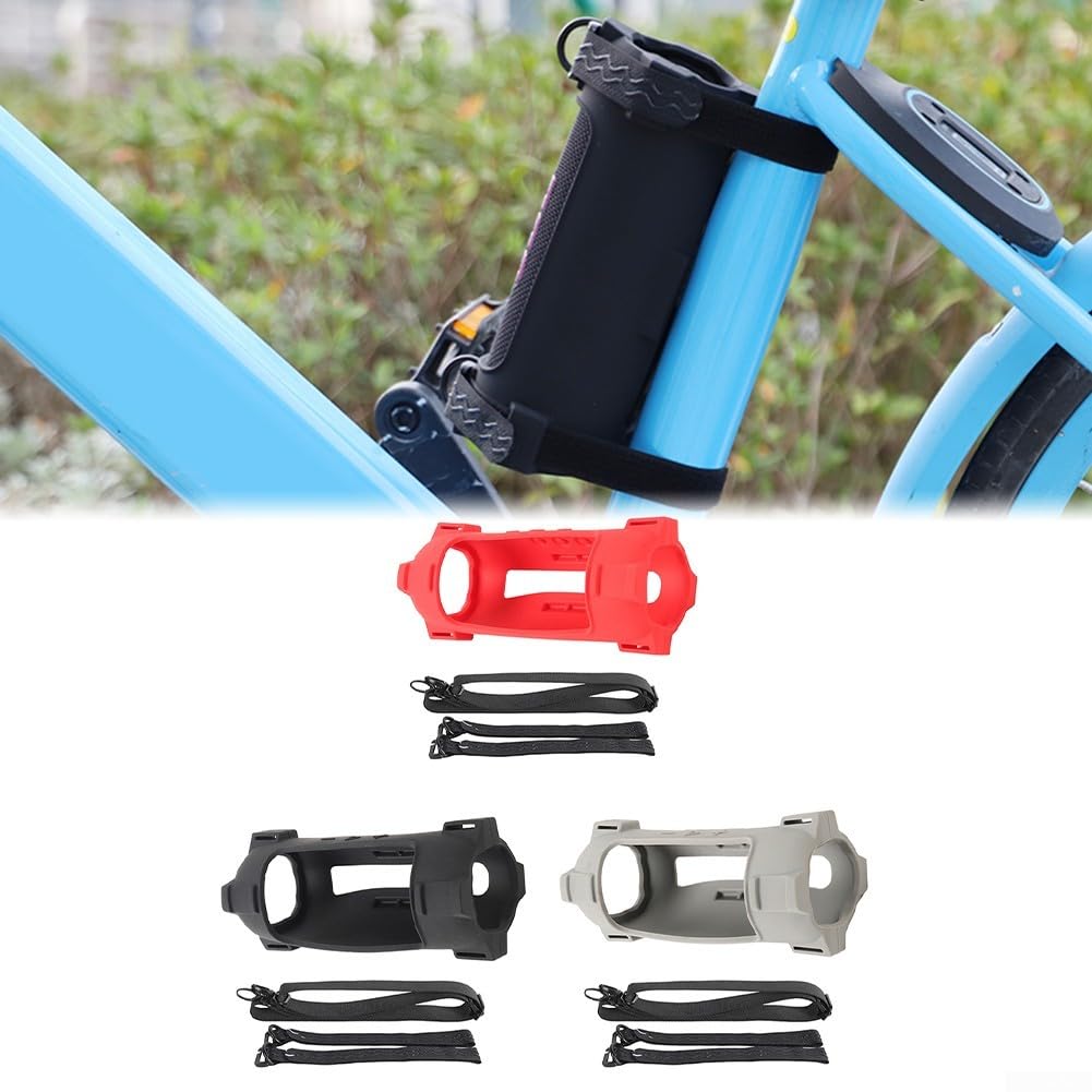 Funda de silicona para Flip 7, altavoz elegante cubierta protectora a prueba de golpes antiarañazos piel suave portátil viaje protección completa (rojo)