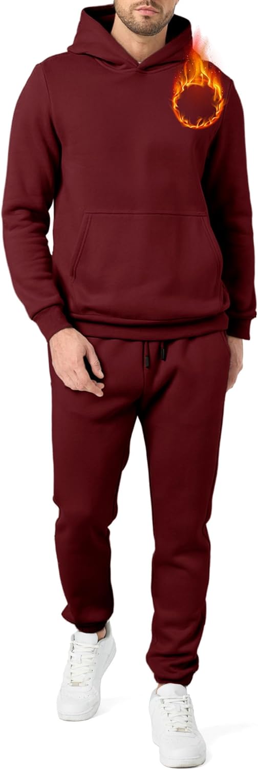 JMIERR Men's 2 Piece Outfits Hoodie Sweatshirt Tracksuit & Joggers Sweatpants Sweatsuit Set