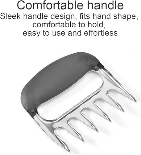 Miniatura 6 de Garra de oso, picadora de carne de barbacoa, separador de carne, trefilado de acero inoxidable, picadora de carne y utensilios de barbacoa, garras