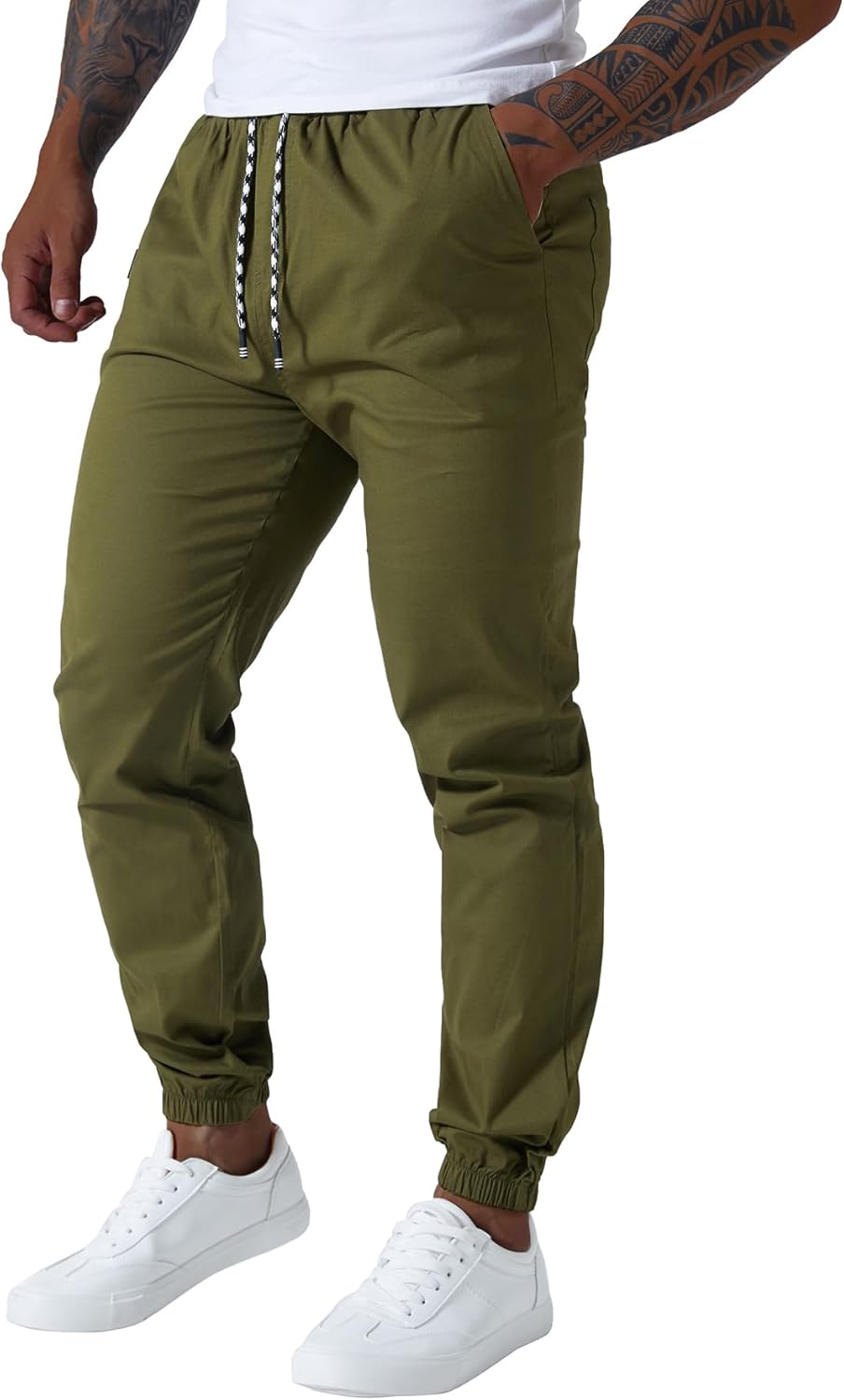 Mens Casual Cargo Pants Outdoor Hiking Jogging Pants Men Joggers Sweatpants Cotton Track Workout Pants - Image 2