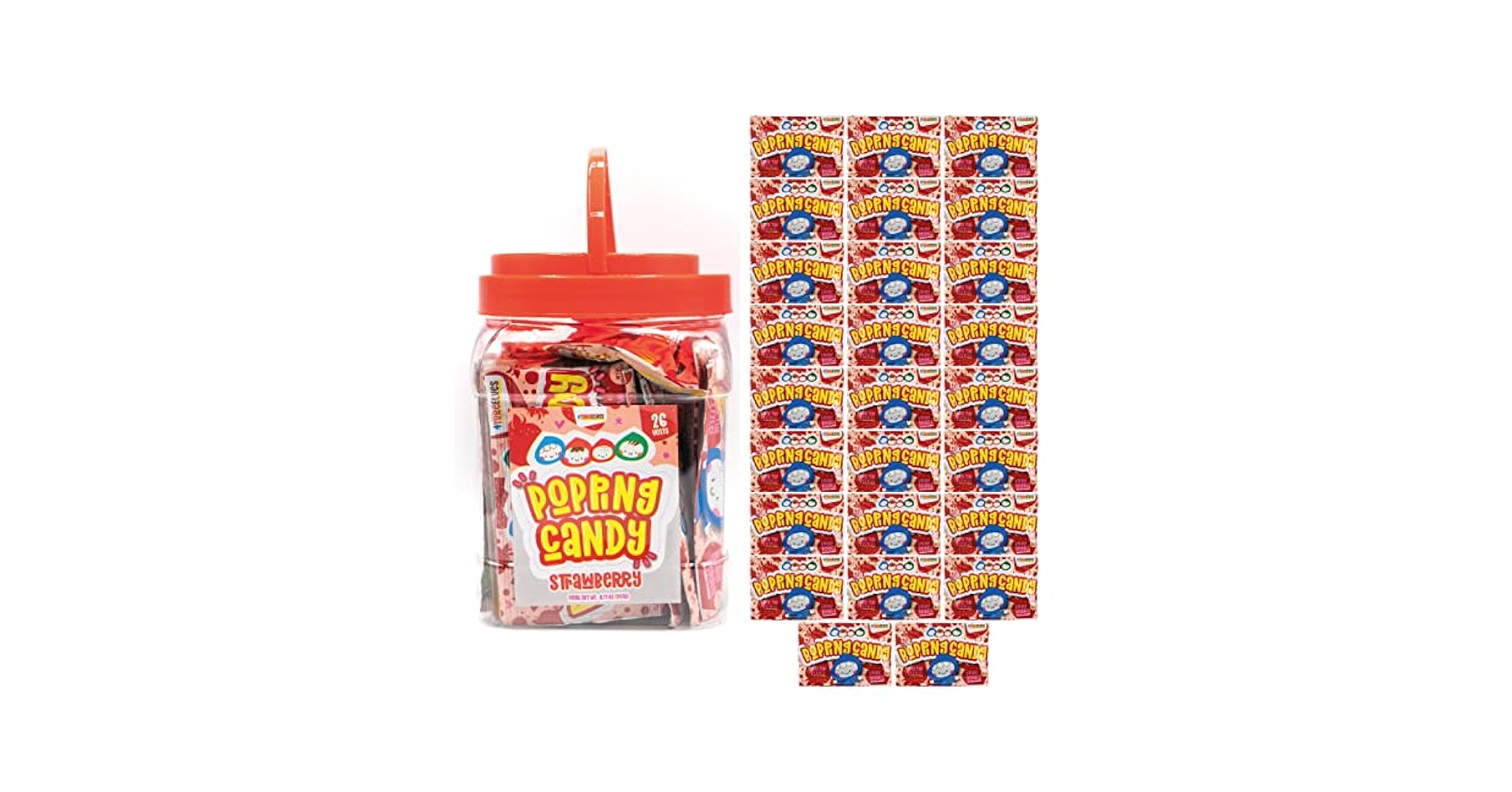 Amazon.com : 26 Pack of Strawberry Popping Crackling Candy