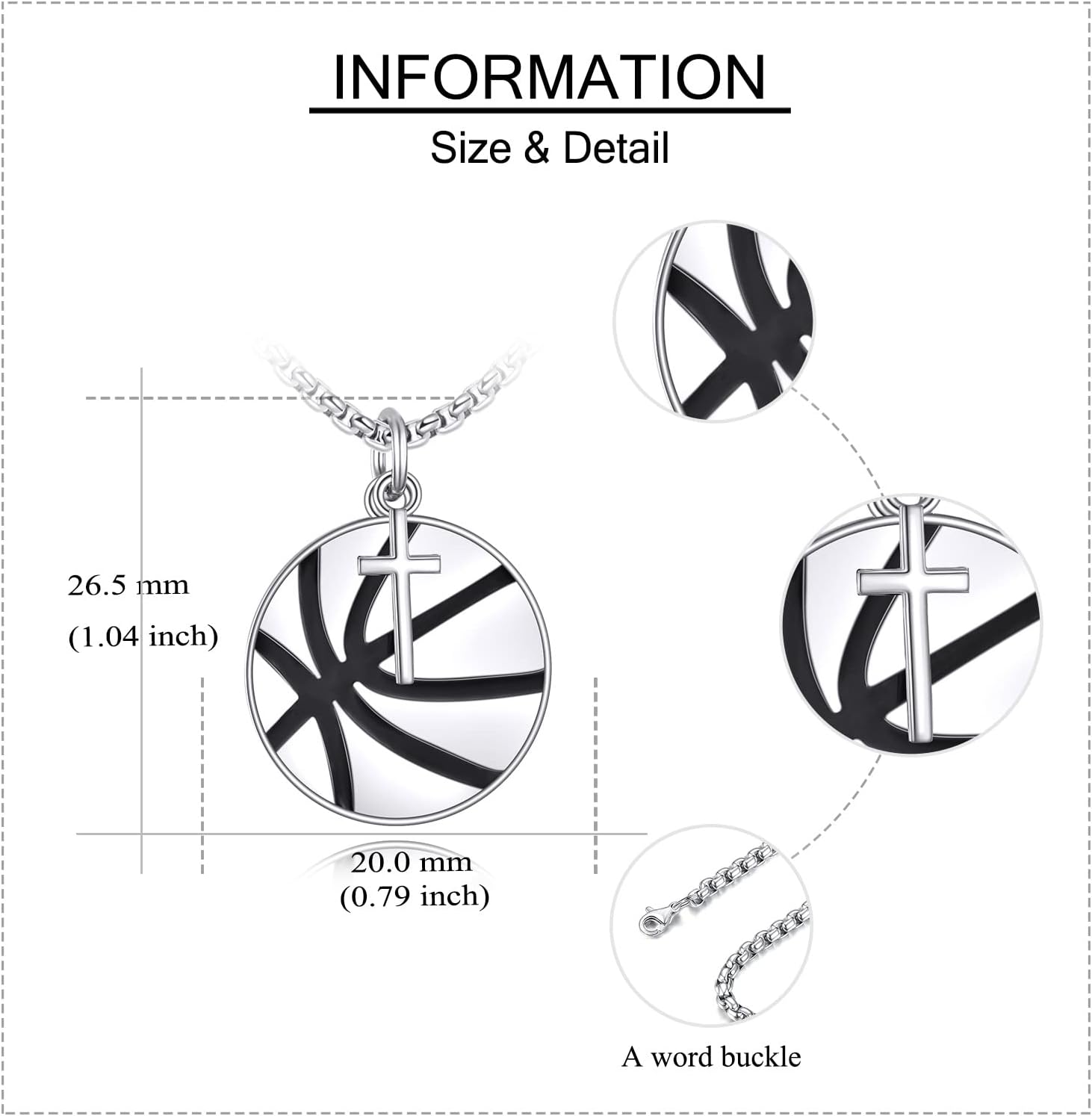 YFN Sport Necklace Sterling Silver Never Give Up I Can Do All Things Pendant Jewelry Sport Gifts for Women Men - Image 4